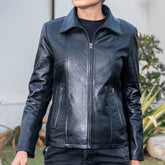 Marina Fleece Lined Women’s Real Leather Jacket